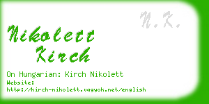 nikolett kirch business card